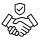 An icon showing shaking of the hands.