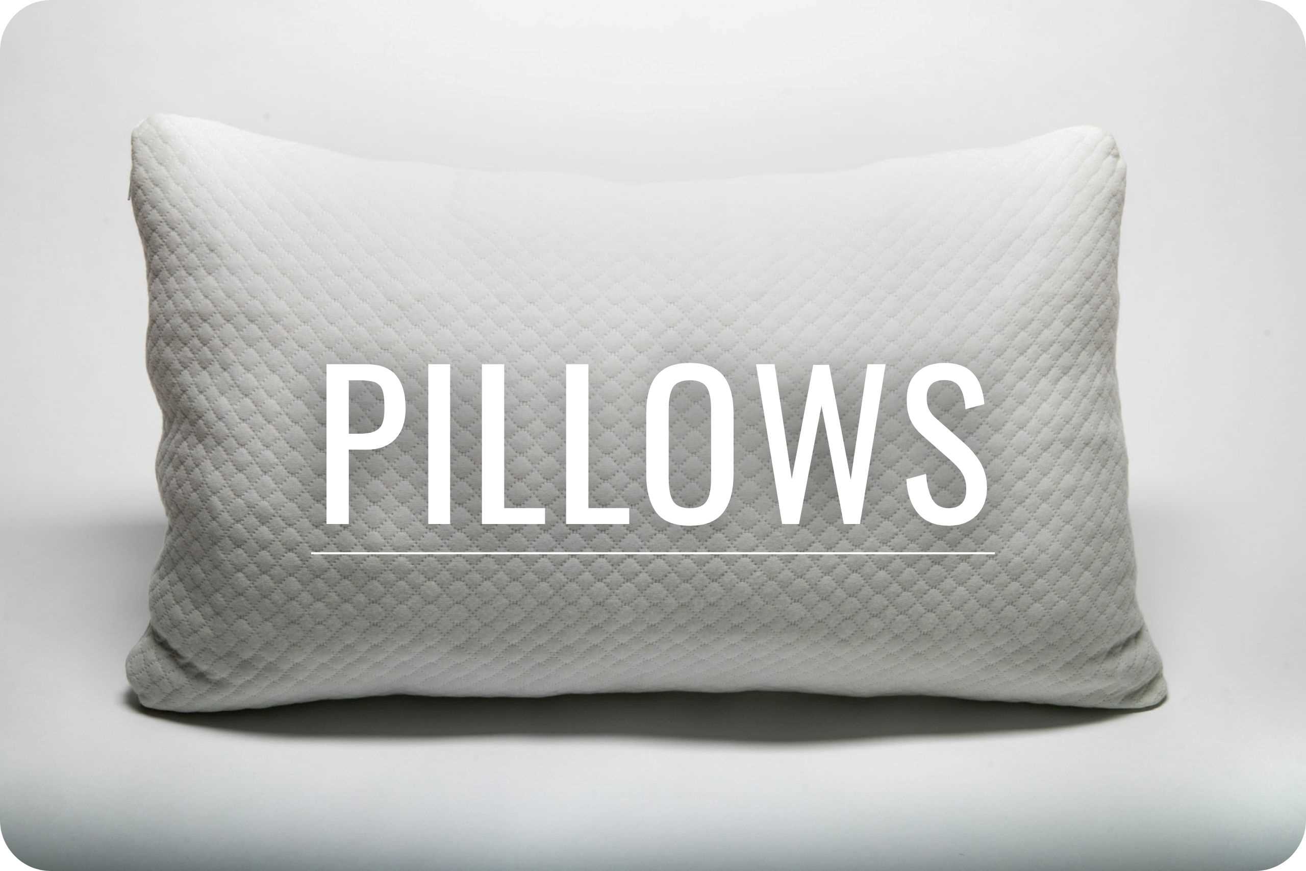 Pillows A white pillow against a white background.