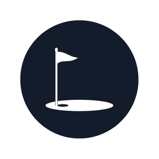 Dark blue Golf icon.