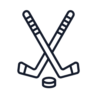 Dark blue Hockey Icon.