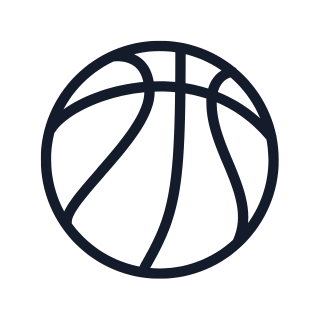 Dark blue basketball icon.